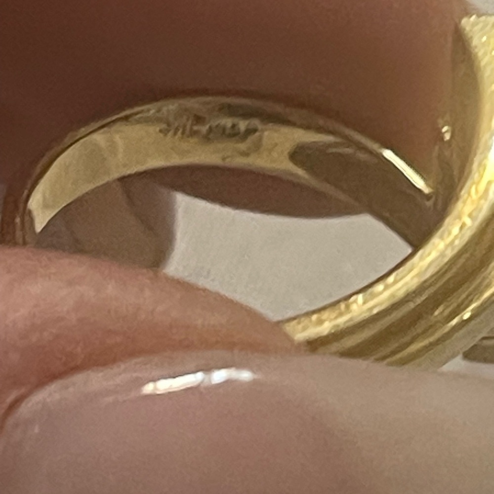 Genuine amethyst ring w/ diamond accents 14k gold - Picture 10 of 11